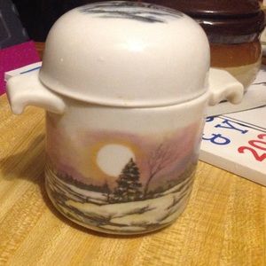 Circa 1960's Condiment Jar, Bone China
